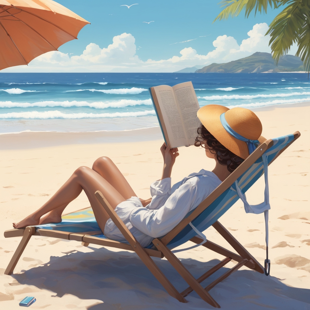 Relaxing at the beach