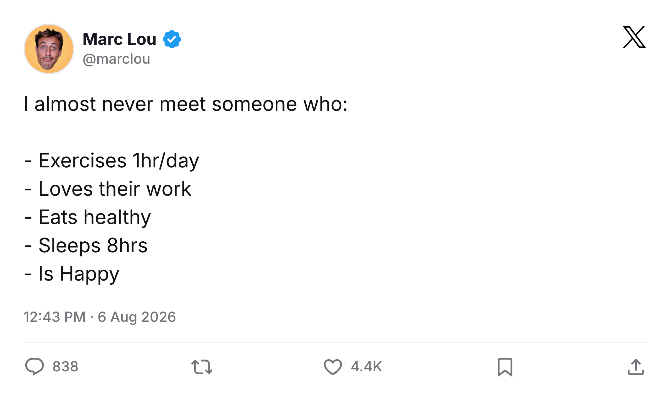 Almost never meet someone who